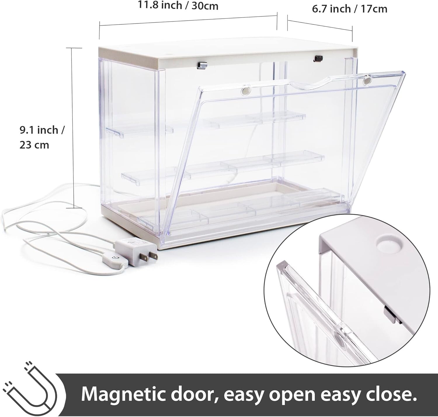Detachable Lighted Showcase for Collectible Action Figures - Easy to Store