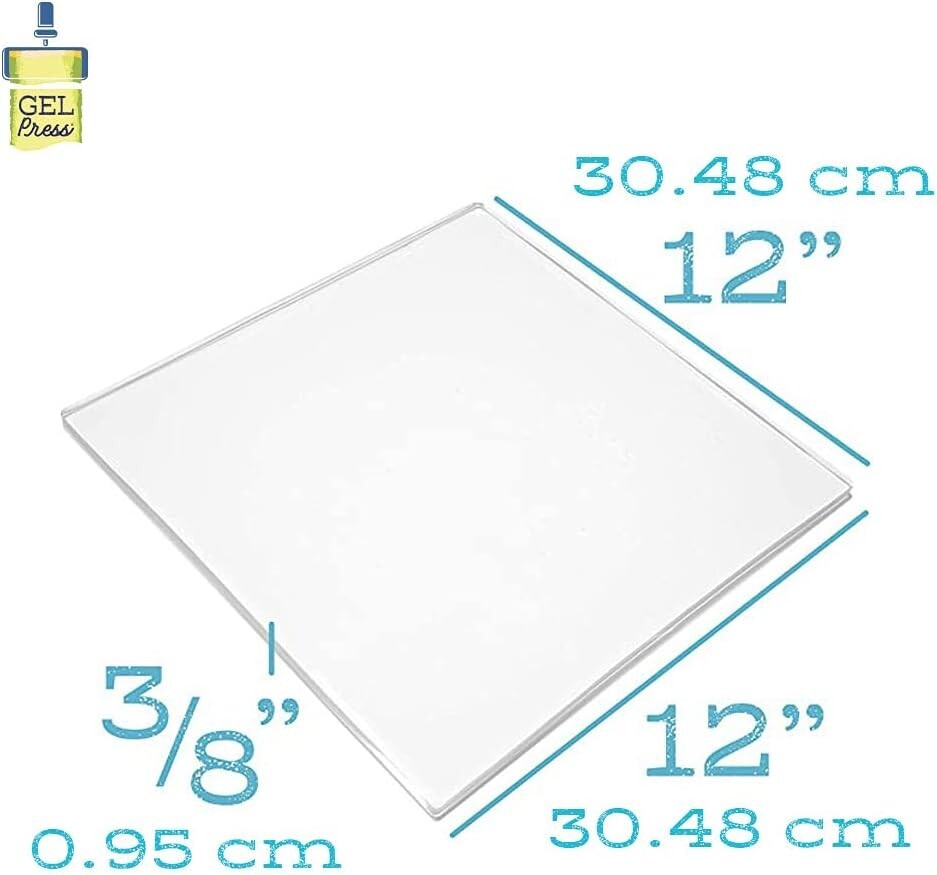 Durable 12-Inch Gel Monoprinting Plate - Perfect for Scraping, Journals & Crafts