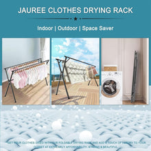 Load image into Gallery viewer, 95 Inches Heavy-Duty Stainless Steel Clothes Drying Rack - Foldable &amp; Portable