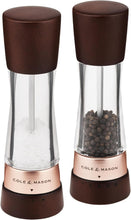Load image into Gallery viewer, Elegant Rose Gold Salt and Pepper Mill Gift Set with Adjustable Grinding Levels