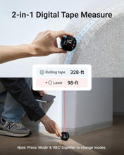 Load image into Gallery viewer, 98-ft Laser Tape Measure with 328-ft Rolling Tape - Lightweight, Magnetic Design