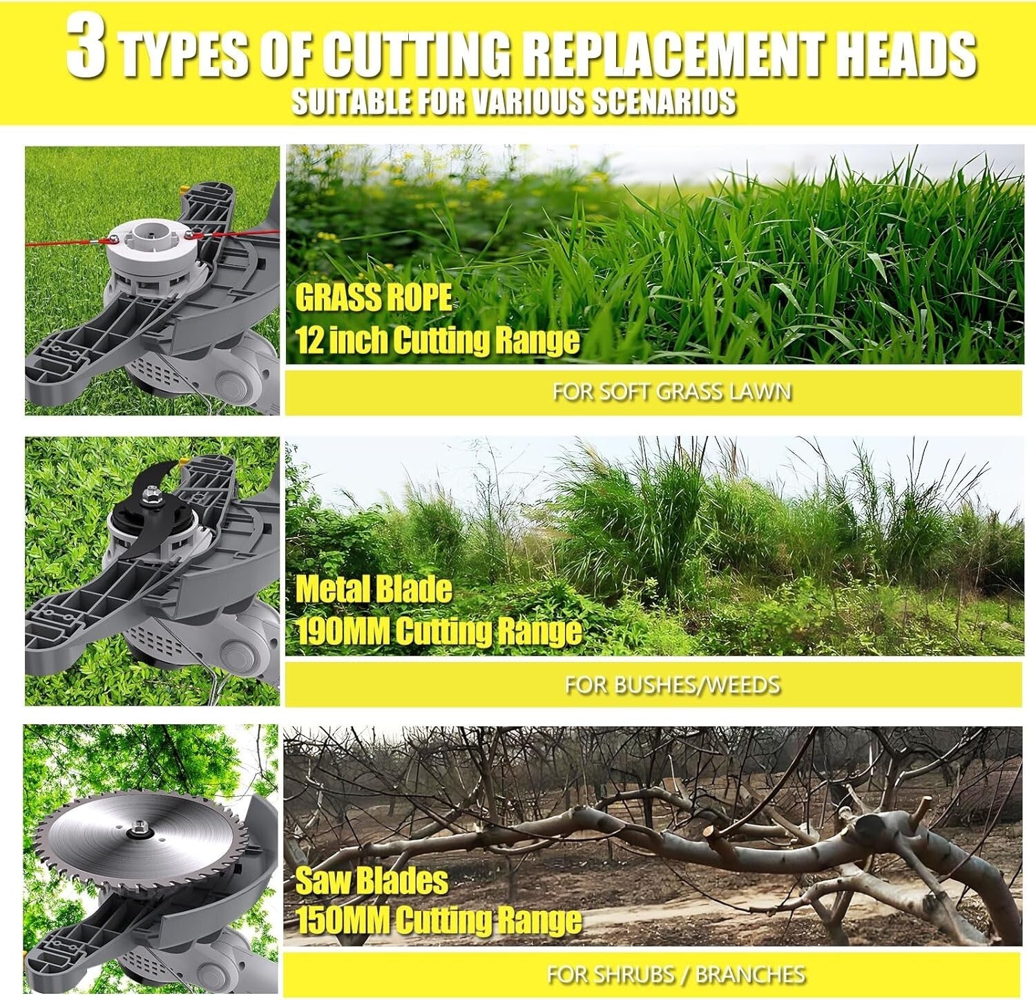 12-Inch Cordless String Trimmer & Edger with 3 Cutting Methods - Battery Powered