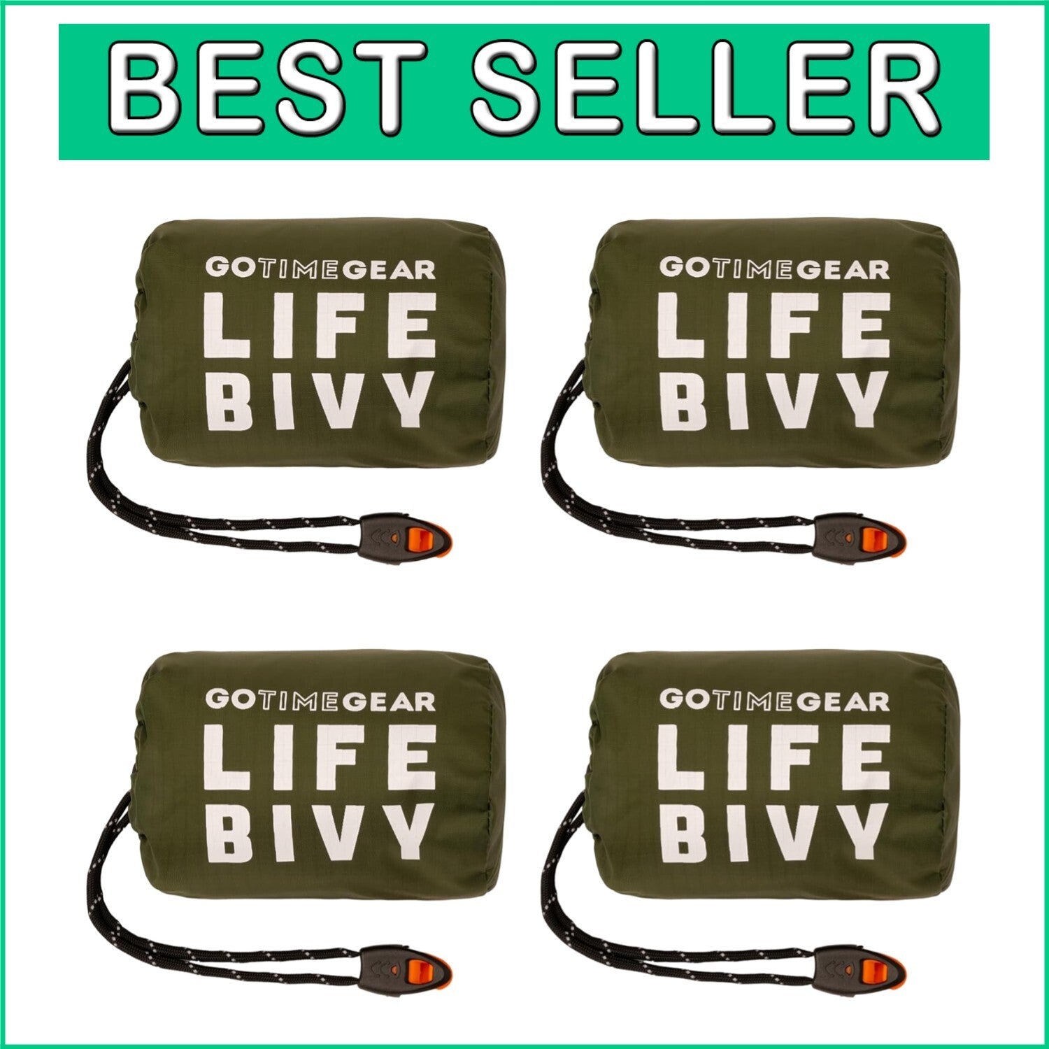 Versatile Mylar Thermal Emergency Sleeping Bags - Ideal for Survival - 4 Pack