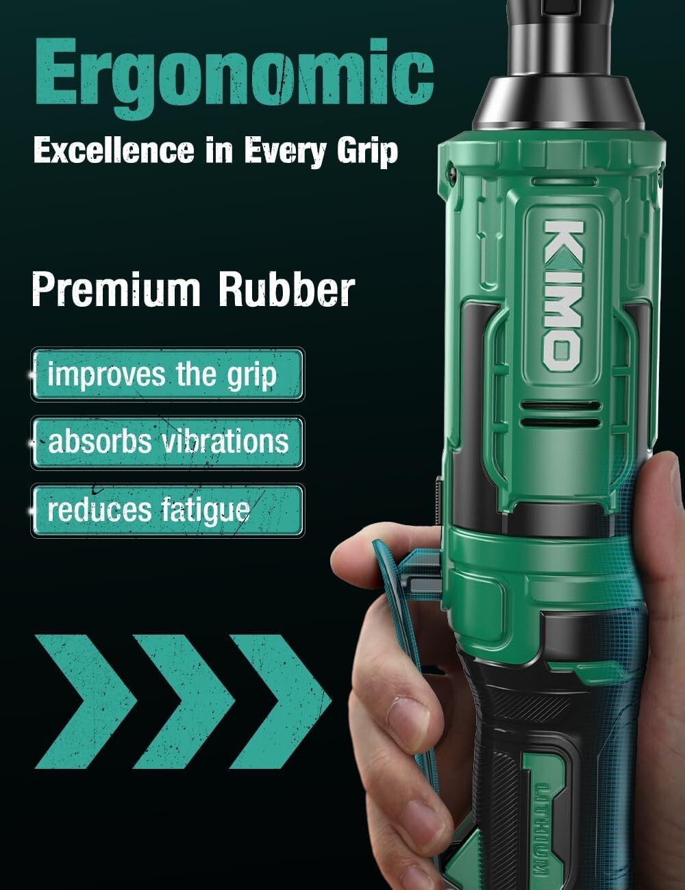 Battery Powered 20V Ratchet Wrench Set - Compact with Extension Bar & Adapters