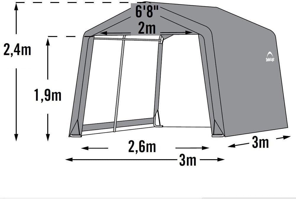Durable Outdoor Storage Shed 10'x10' with Heavy Duty Steel Frame & UV Protection