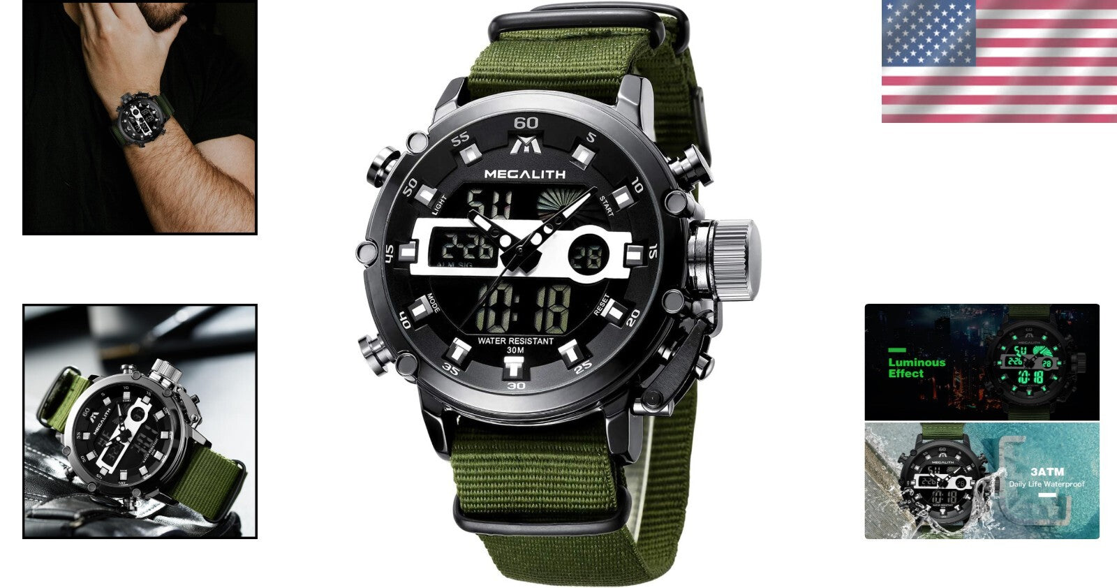 Waterproof Military Sport Watch for Men - Tactical Digital & Heavy-Duty Design