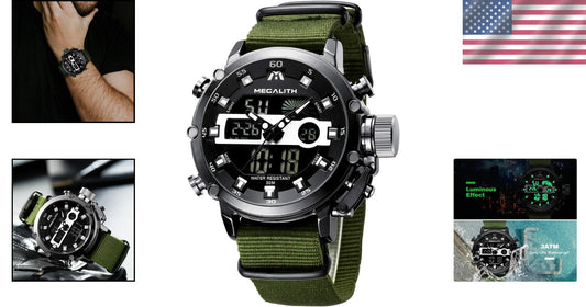 Waterproof Military Sport Watch for Men - Tactical Digital & Heavy-Duty Design