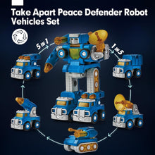 Load image into Gallery viewer, Transforming Robot Toy - 5 Take Apart Vehicles to Encourage Creativity in Kids