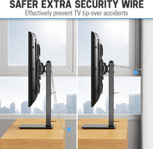 Load image into Gallery viewer, Universal Height Adjustable TV Stand for 37-75 Inch TVs - Swivel &amp; Tilt Design