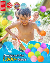 Load image into Gallery viewer, 18-Pack Reusable Water Balloons with Easy Fill Technology - Summer Fun for Kids