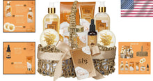 Load image into Gallery viewer, Complete Spa Gift Basket: 10-Piece Honey Almond &amp; Gardenia Bath Collection