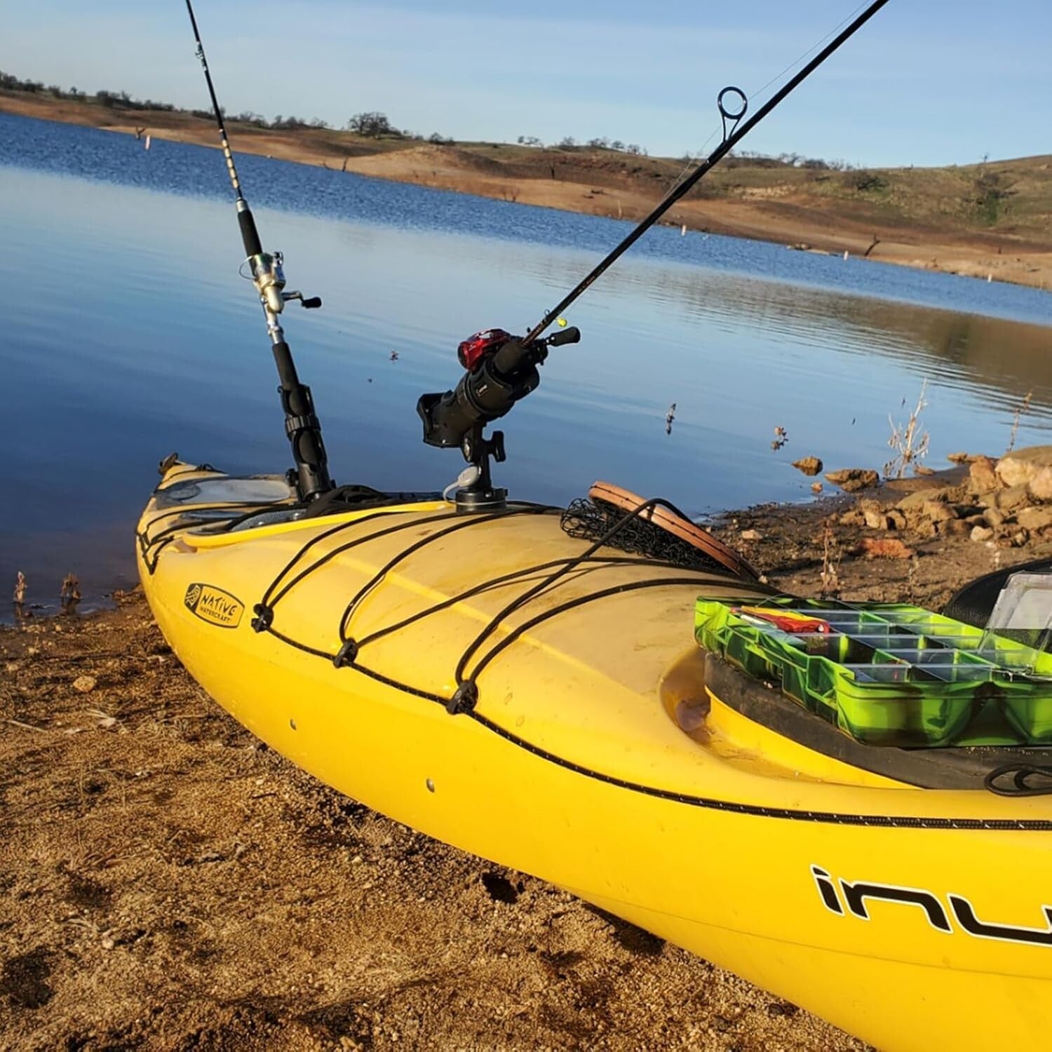 Durable 360-Degree Adjustable Fishing Rod Holder - Perfect for Kayaks & Boats