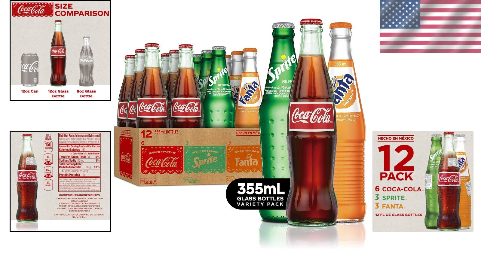 Crisp & Delicious Mexican Coke Fiesta Pack - 12 Glass Bottles for Every Occasion