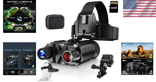 2.7" Night Vision Goggles with 32GB Card - Perfect for Outdoor Adventures