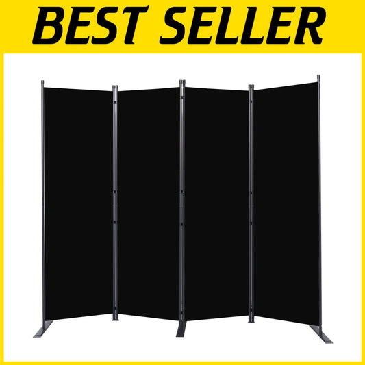 Adjustable 88-Inch Portable Room Divider with 4 Panels for Added Privacy