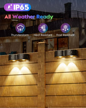 Load image into Gallery viewer, Upgraded 8-Pack Solar Fence Lights with Spot Lenses &amp; Color Modes for Outdoors