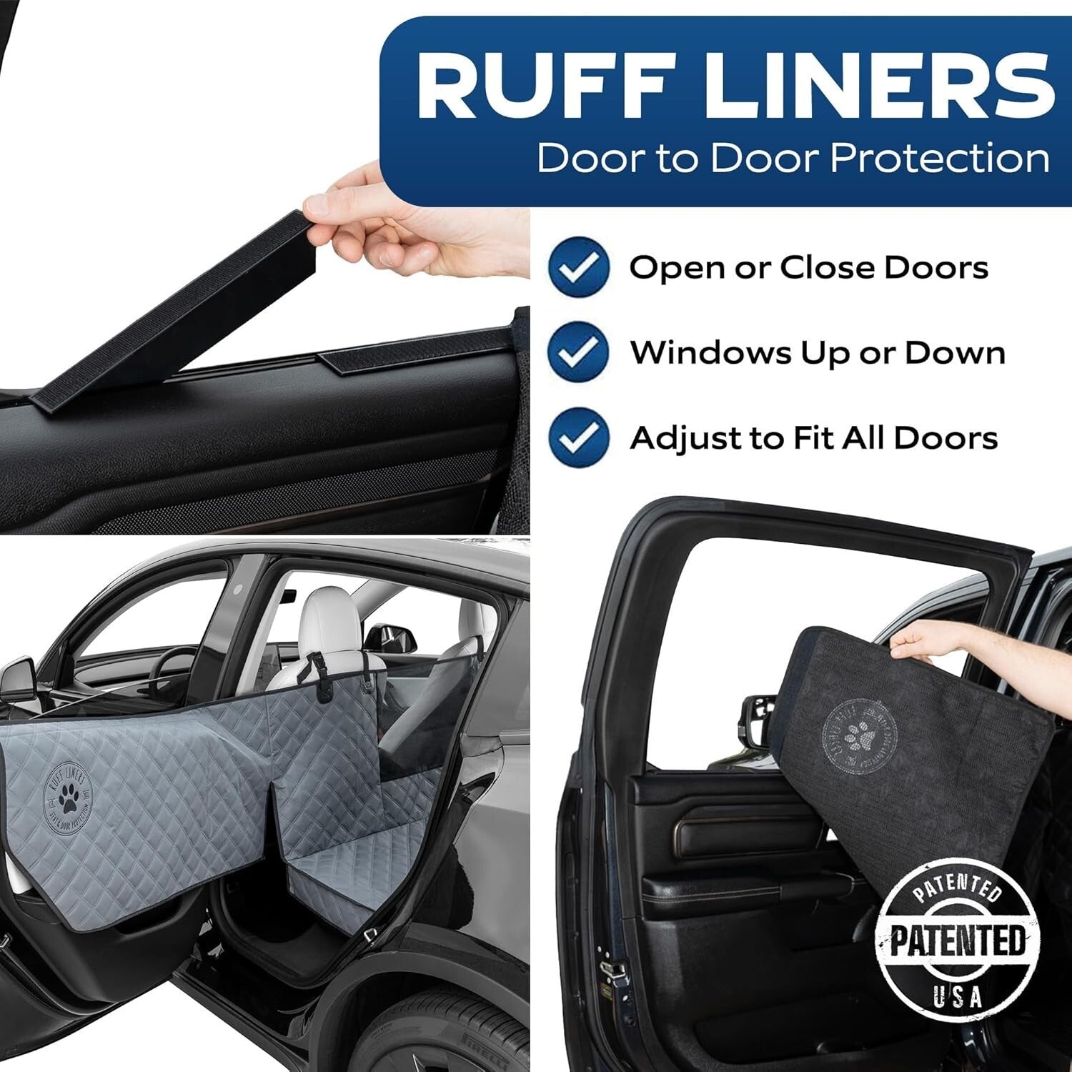 Gray Waterproof Dog Hammock for Car Back Seat – Medium Size for SUV & Trucks