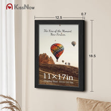 Load image into Gallery viewer, Versatile 11x17 Wooden Frames - Textured Black, Vertical &amp; Horizontal Display