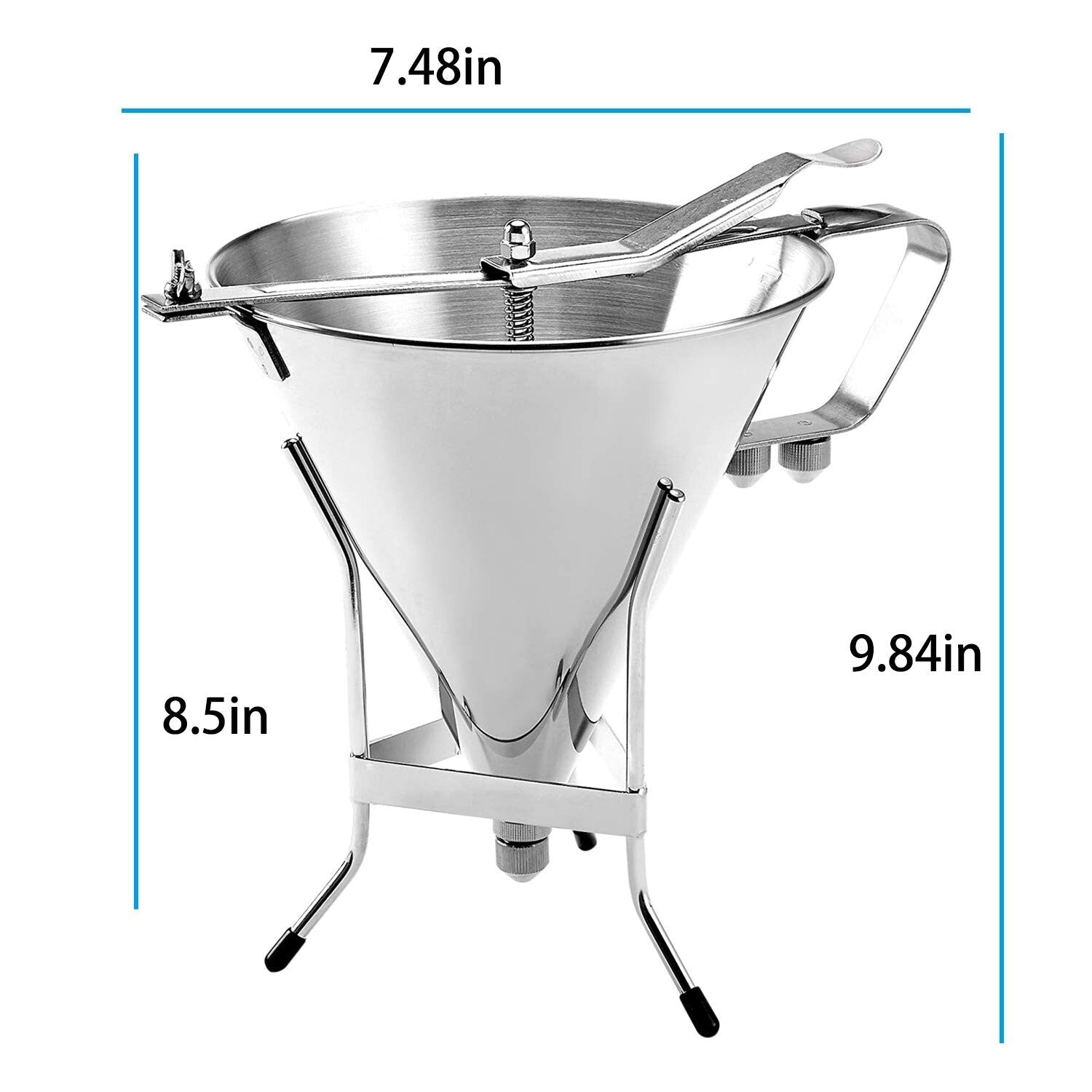 Professional Quality Stainless Steel Cake Decorating Funnel with Non-Slip Stand