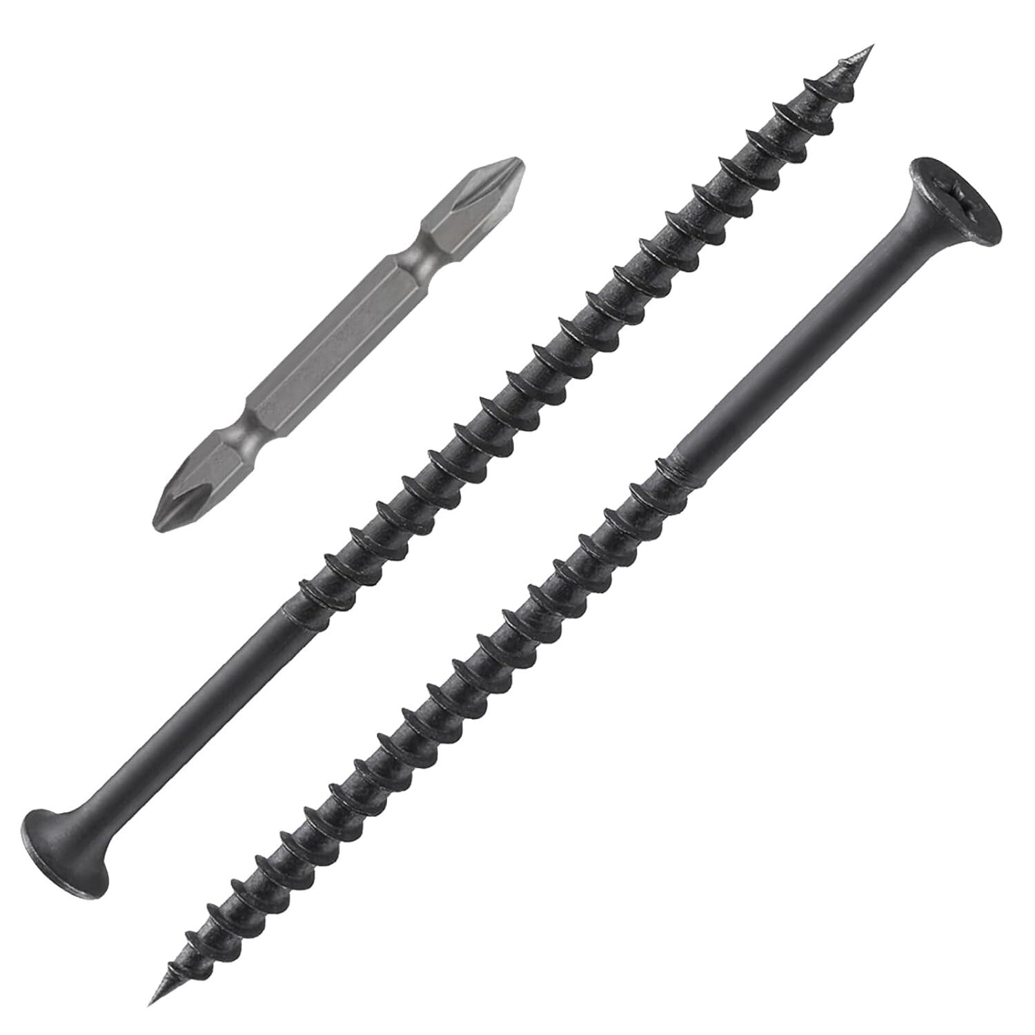 Durable 15 Lbs Coarse Threaded Black Screws - Ideal for Wood & Drywall