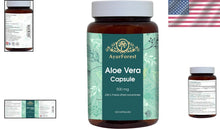 Load image into Gallery viewer, Natural Aloe Vera Health Capsules 120 Count - Digestive Aid &amp; Skin Booster