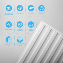 Load image into Gallery viewer, Versatile 24x48in 3D Slat PVC Wall Panels - 12 Packs for Stunning Interiors
