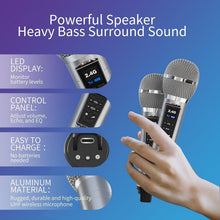 Load image into Gallery viewer, 20W Karaoke Machine for All Ages with Rechargeable Battery &amp; Colorful Lights