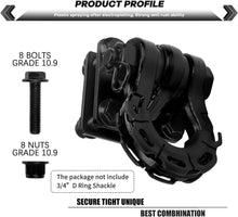 Load image into Gallery viewer, Universal D-Ring Shackle Bracket with 5T Capacity - 2 Pack for Pickup Trucks