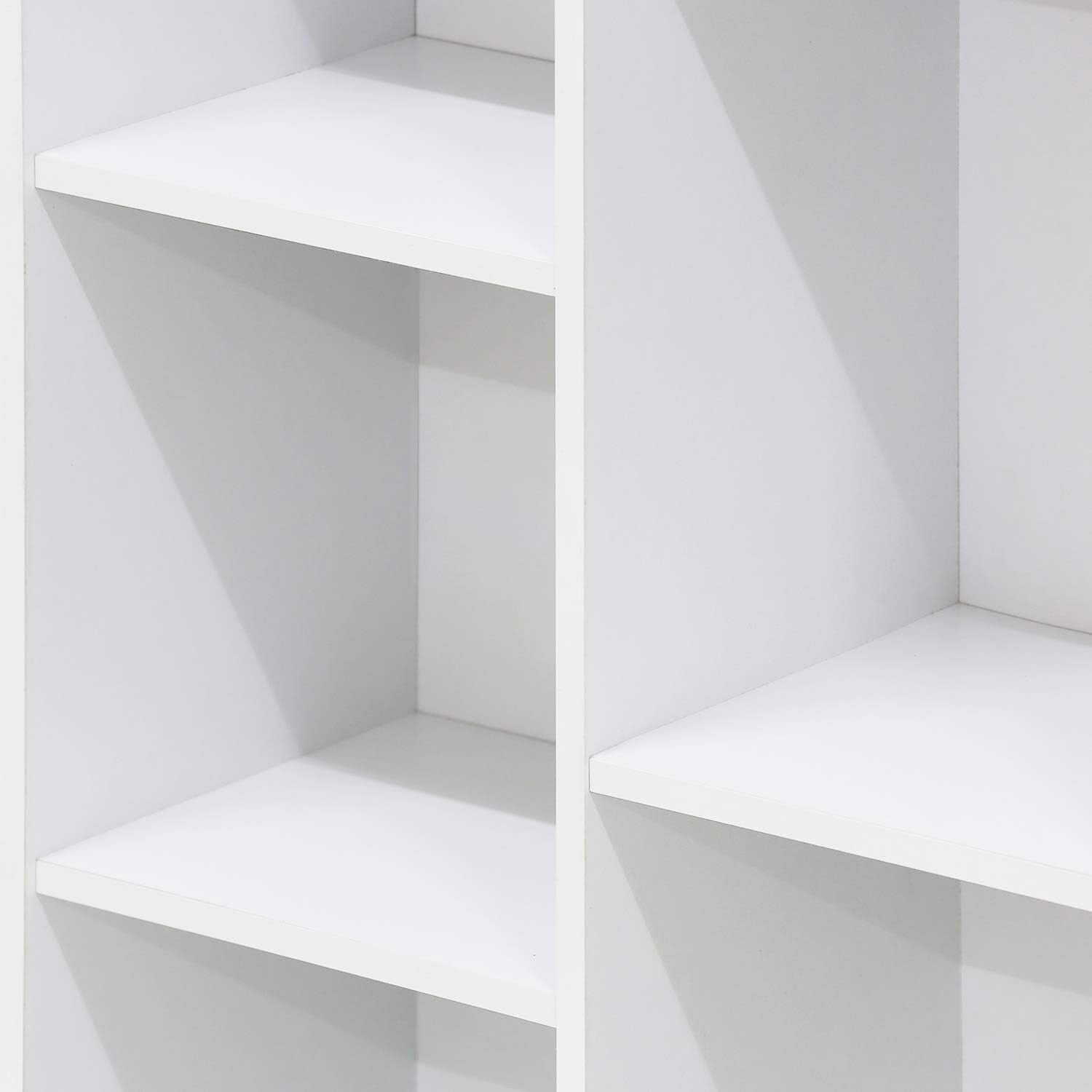 Easy Assembly 11-Cube White Bookcase - Durable Indoor Storage Solution