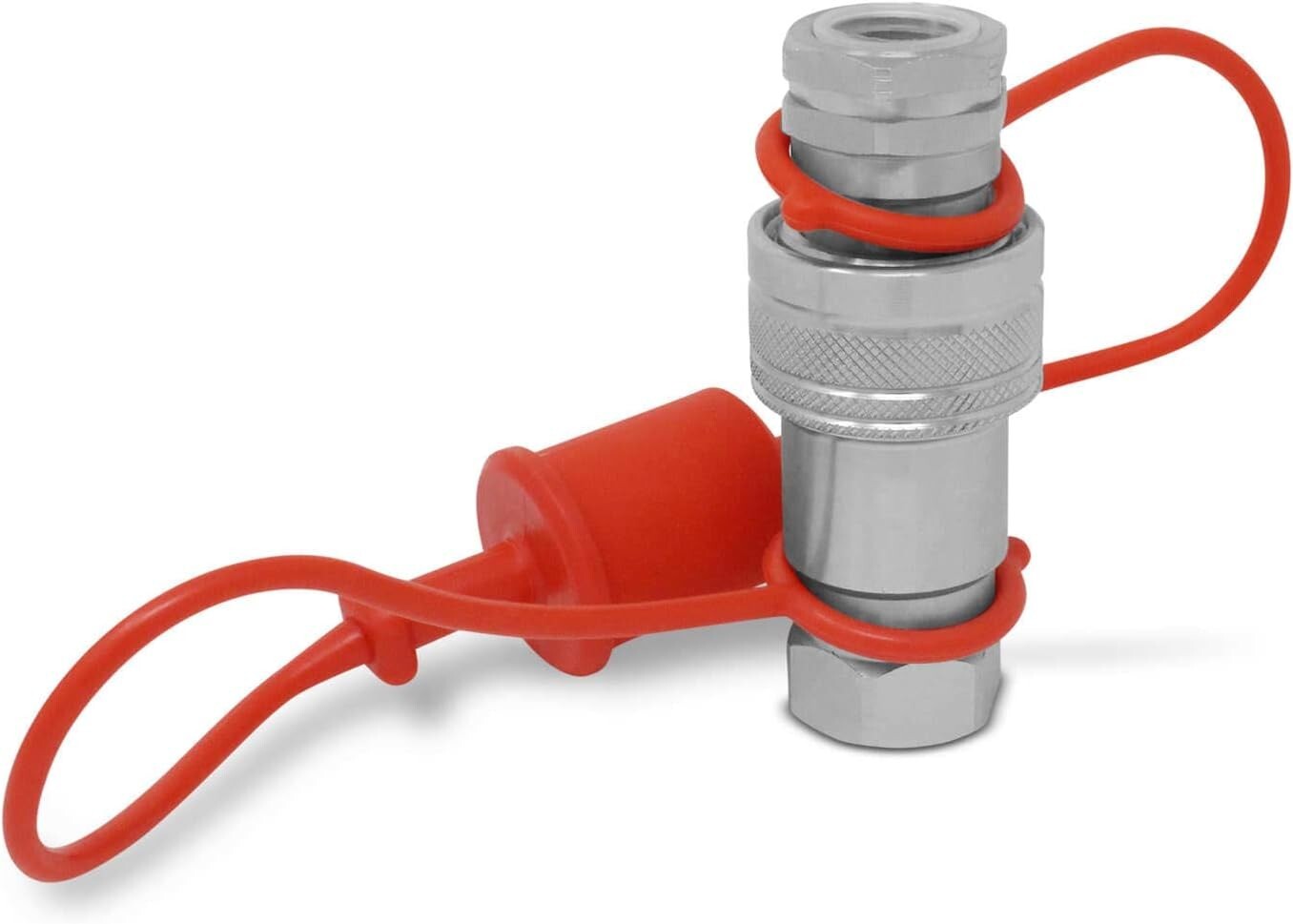 Durable 1/2 Inch Steel Quick Connect Tractor Couplers with NPT Thread - 2 Pack