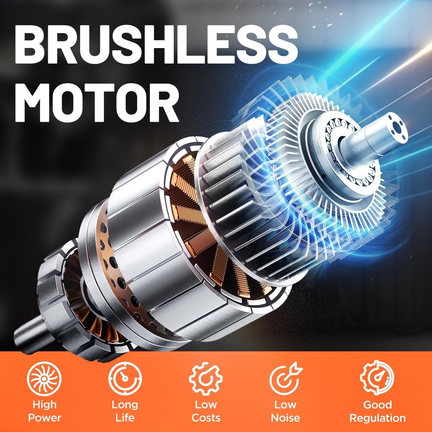 Battery-Powered Lawn Mower: 13" Cutting Width with Brushless Motor & 4Ah Battery