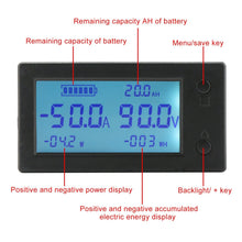 Load image into Gallery viewer, Advanced DC Voltage &amp; Current Monitor 0-300V 200A with Backlit LCD Display