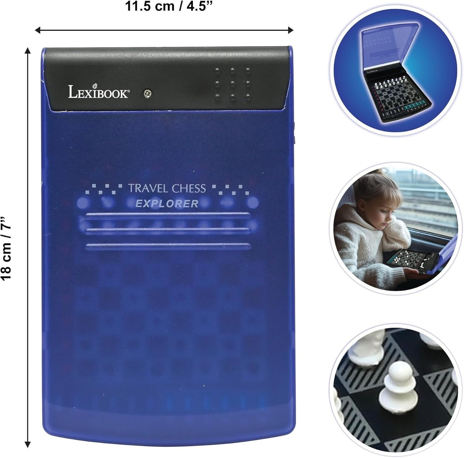 Electronic Chess Set for Travel, 32 Pieces, 64 Levels - Perfect Play Anywhere