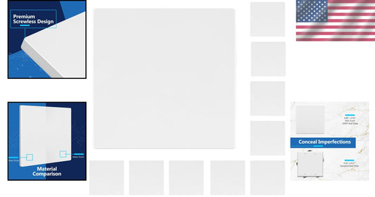 Elegant Midsize Double Blank Wall Plates - UL Listed & Easy Installation