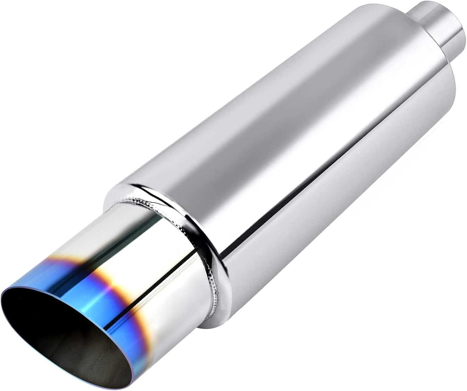 2.25" Inlet Stainless Steel Exhaust Tip, 15" Length, Premium Sound Control
