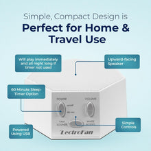 Load image into Gallery viewer, Travel-Ready White Noise Machine - Adjustable Volume &amp; Sleep Timer Functions