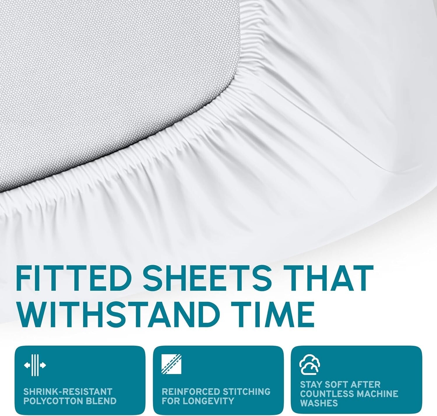 Durable Machine Washable Hospital Bed Sheets - Set of 3, 36" x 80" Size