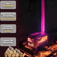 Load image into Gallery viewer, Multifunctional Titanium Hot Tent Stove with Roll-Up Pipe for Seamless Camping