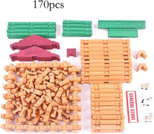 Load image into Gallery viewer, Natural Wood 170-Piece Building Logs - Inspiring Imagination in Little Builders