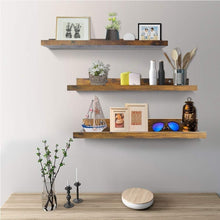 Load image into Gallery viewer, Sturdy Rustic Floating Shelves - Set of 3 for Wall Organization, 24 Inch Size