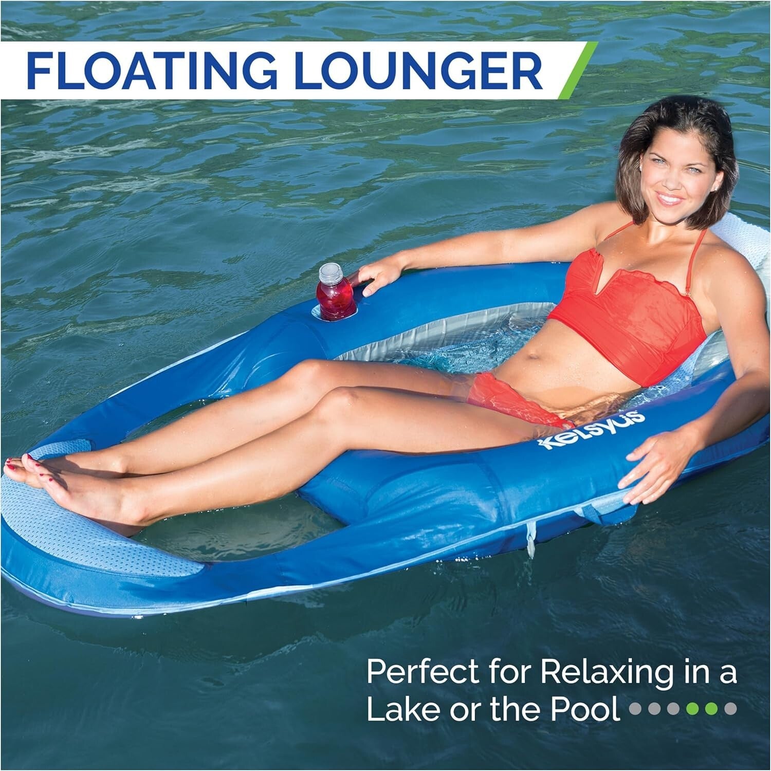 Soft Mesh Floating Lounger Chair - Stylish Inflatable Pool Float for Relaxation
