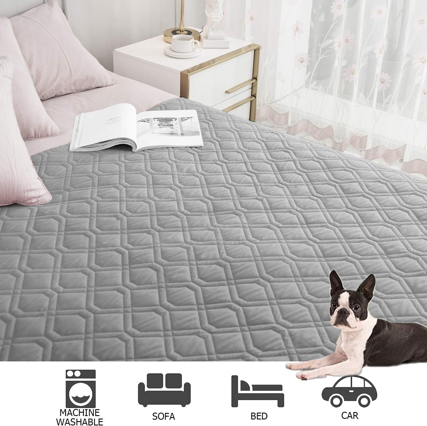 Reversible Waterproof Dog Bed Cover & Pet Blanket - 120" x 82" Luxury Protection