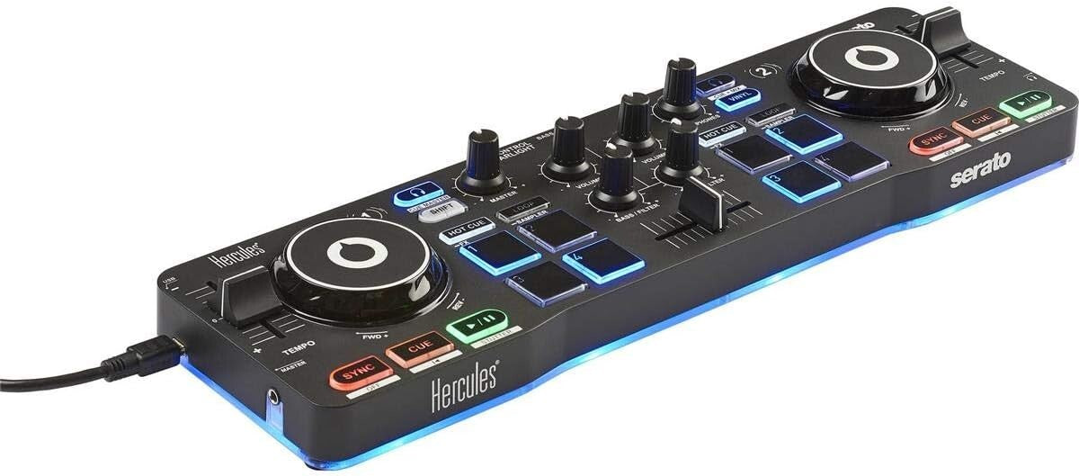 Pocket USB DJ Controller with RGB Light Show & Serato DJ Lite - Fun Mixing
