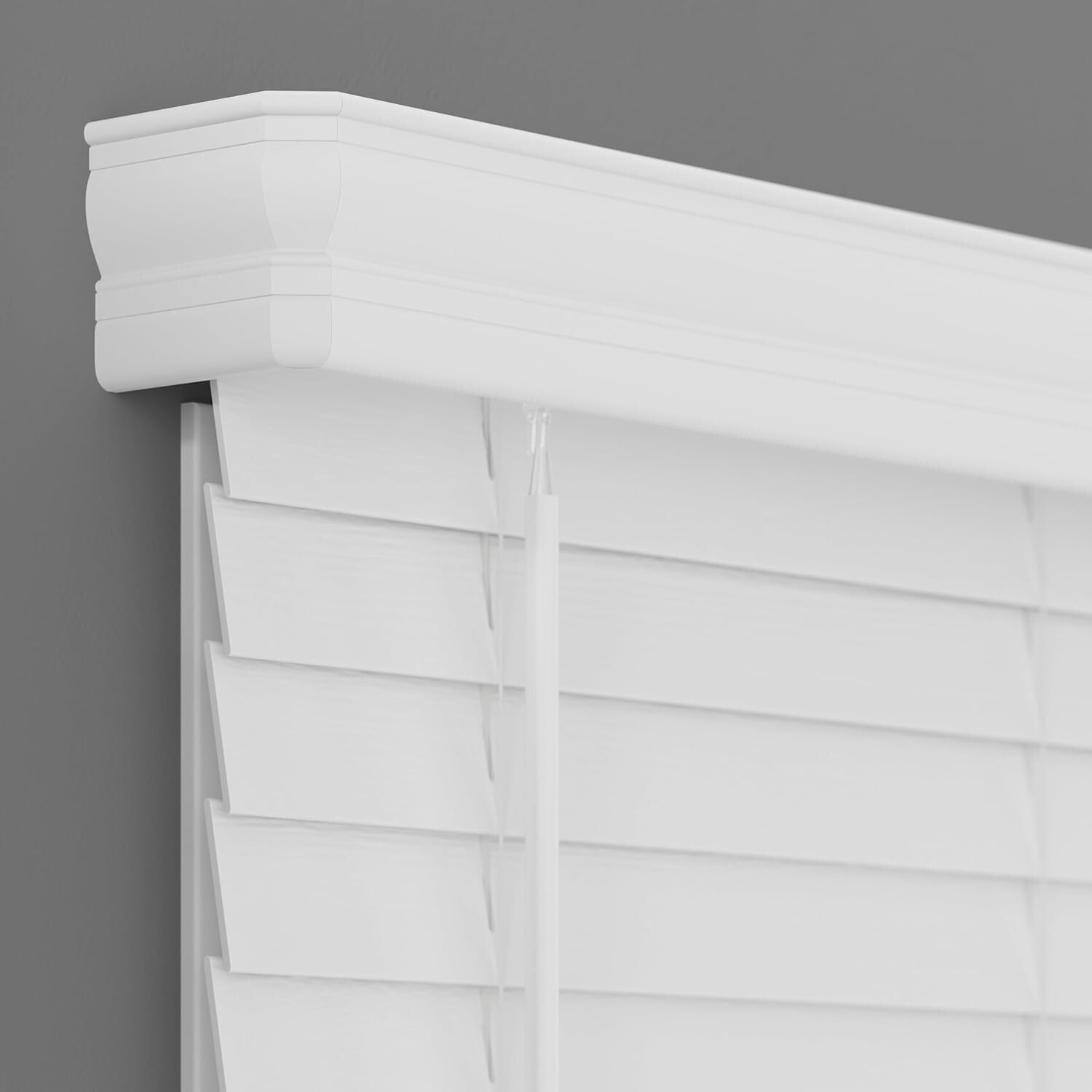 Custom Cut Cordless Faux Wood Blinds - 29" W x 64" L - Room Darkening Solution