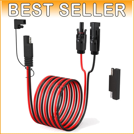 Weatherproof 10AWG Solar Panel Extension Cable with Quick Connect SAE Adapter