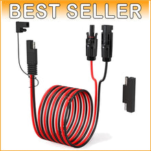 Load image into Gallery viewer, Weatherproof 10AWG Solar Panel Extension Cable with Quick Connect SAE Adapter
