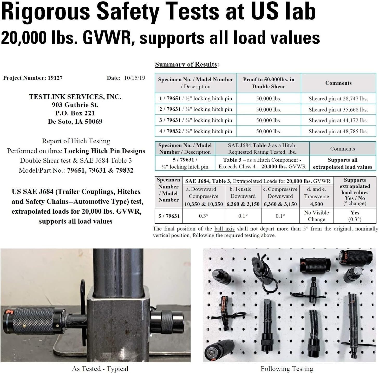 Durable Weather-Resistant Trailer Lock Set for Secure Towing Solutions