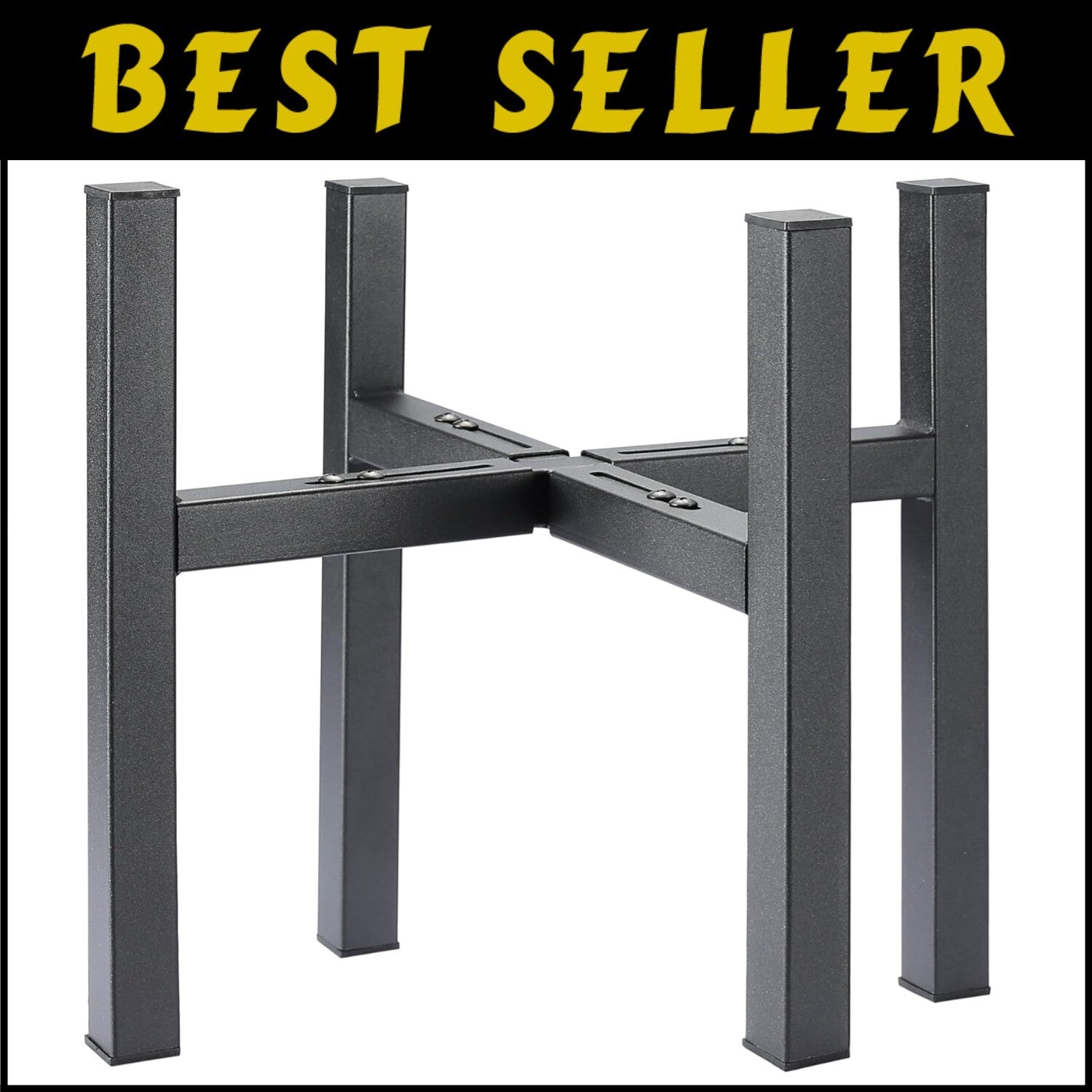 2 Pack Heavy-Duty Adjustable Metal Plant Stand for Large Pots - Supports 300 lbs