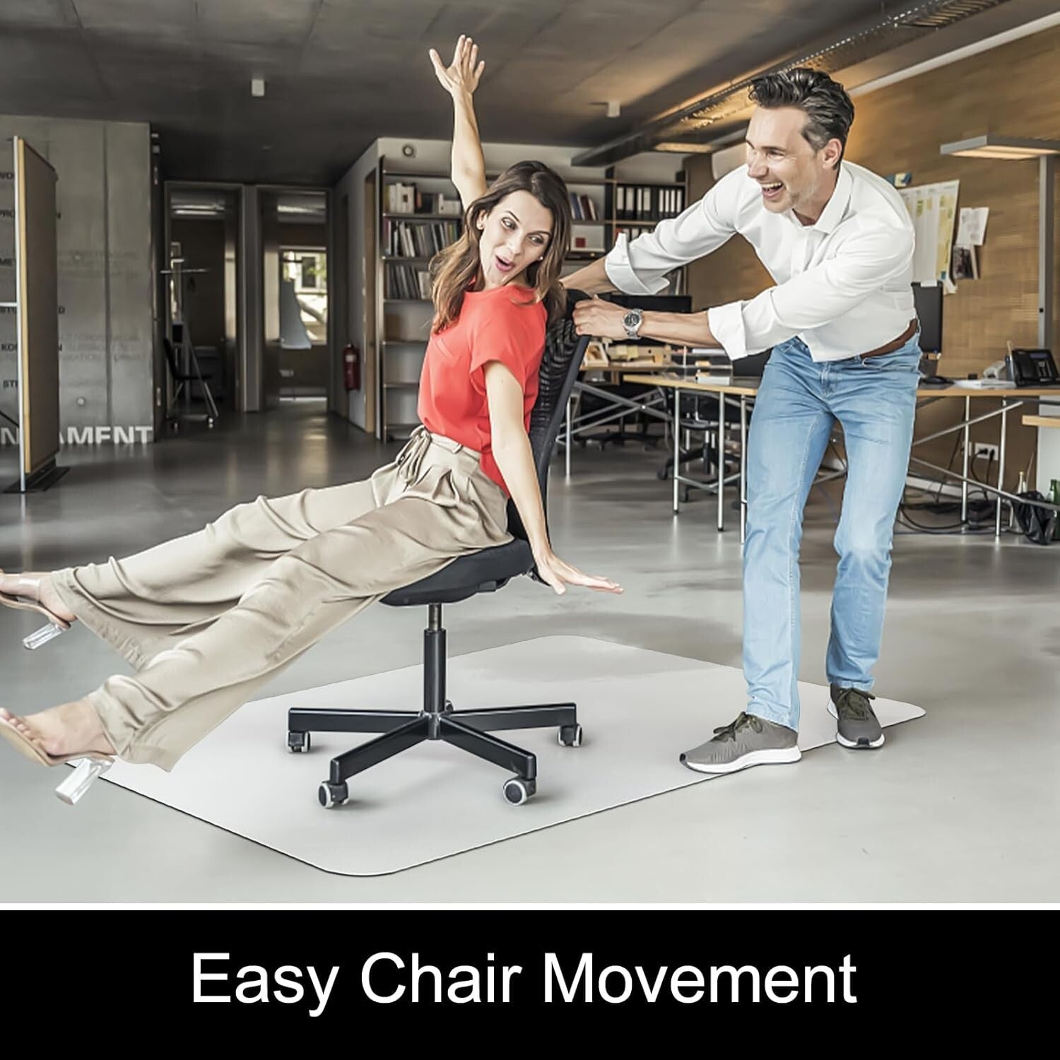 Transparent PVC Chair Mat for Hardwood Floors - 46 x 60 Inches Protection