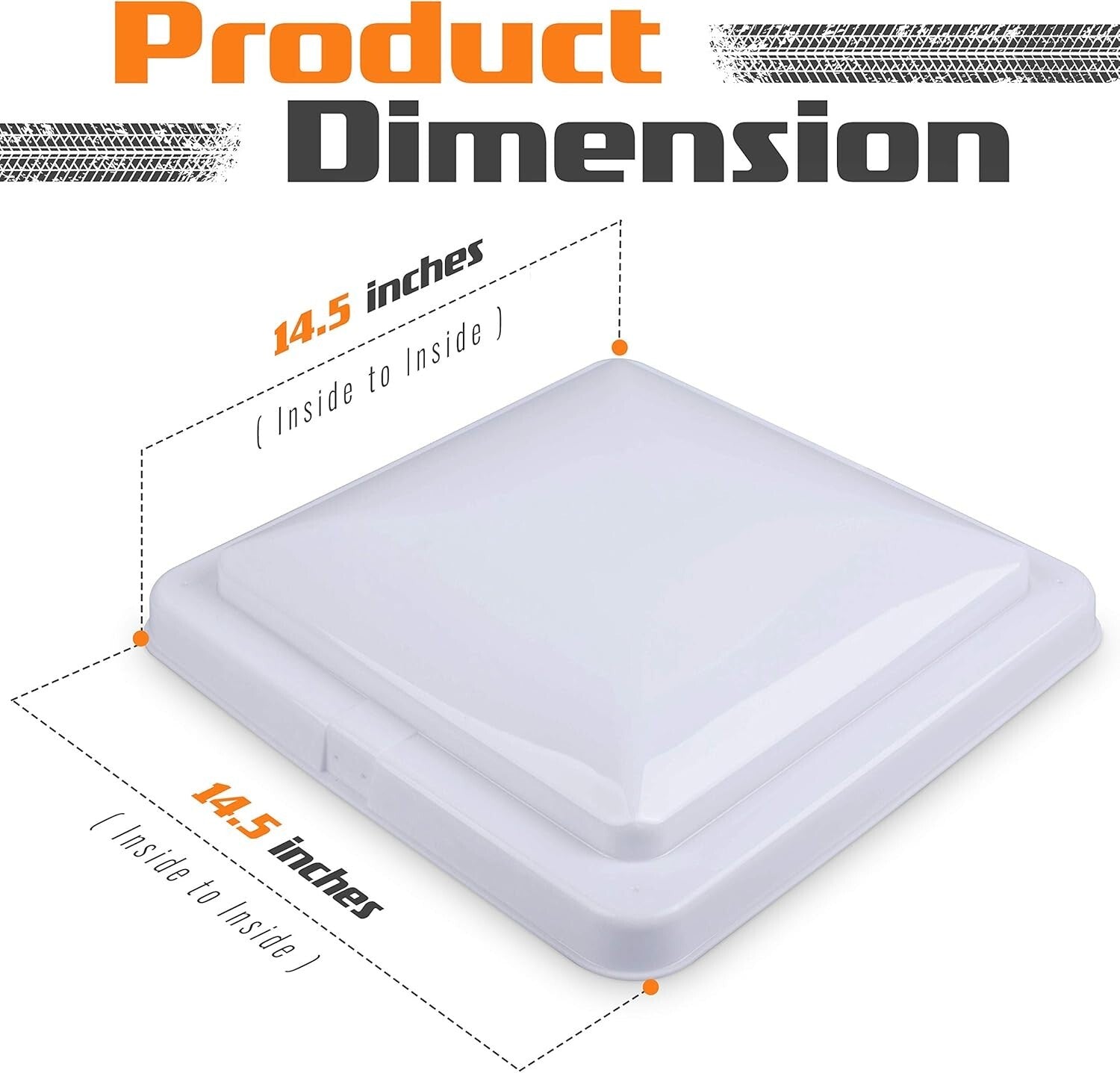 Durable Plastic RV Roof Vent Covers - Universal 14 Inch Replacement for Trailers